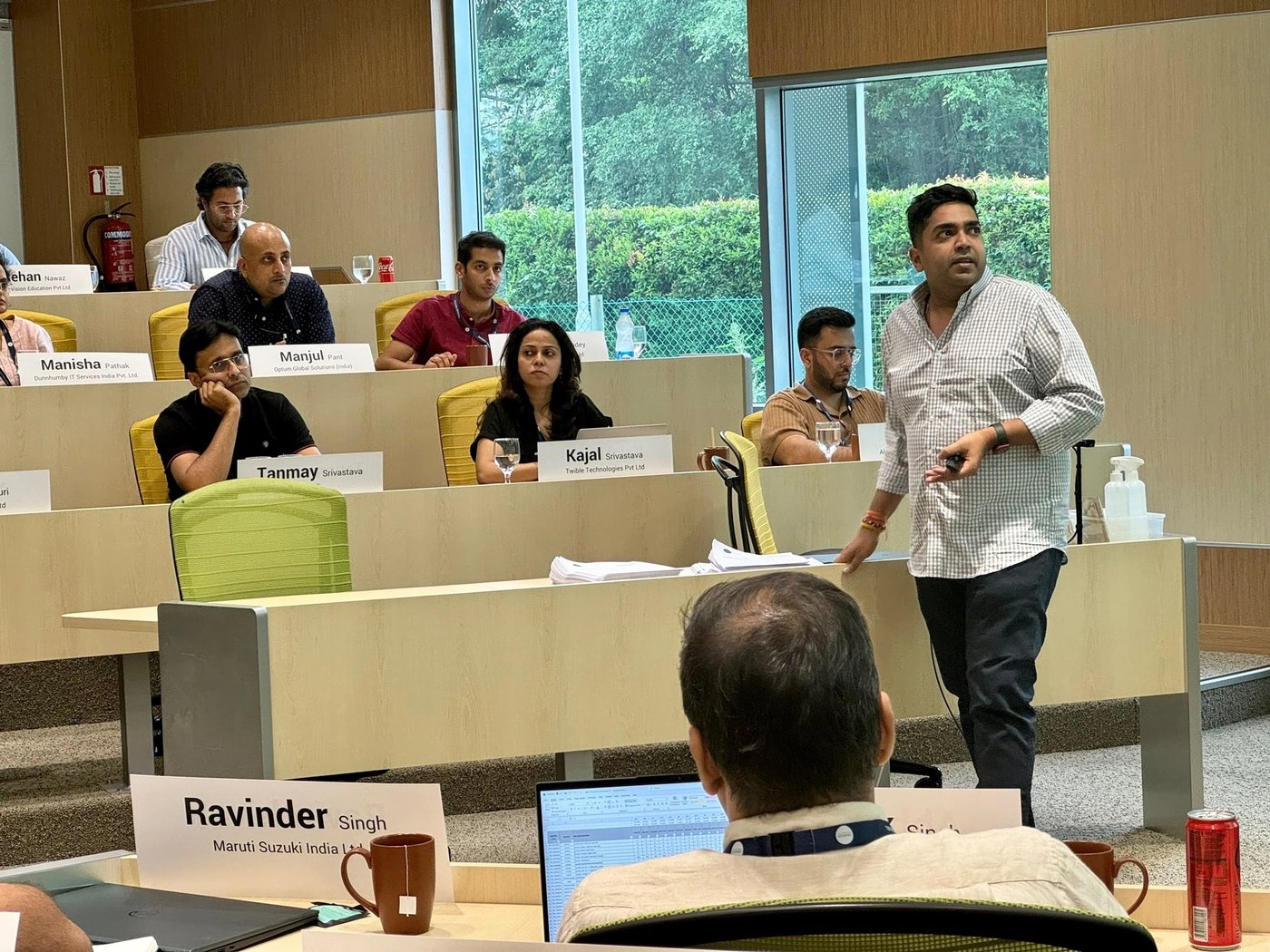 Vinayak presenting to a cohort